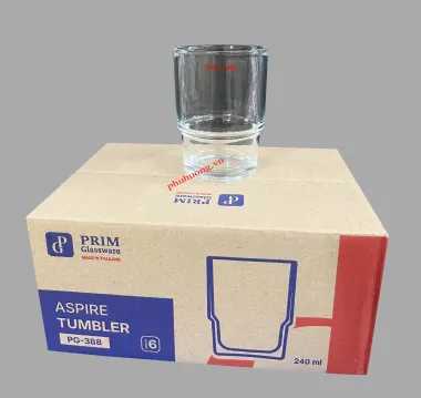 Ly thủy tinh không quai PG-388 - 240ml - Lố 12 cái