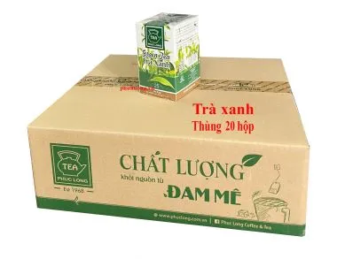 Trà xanh túi lọc Phúc Long - Thùng 20 hộp