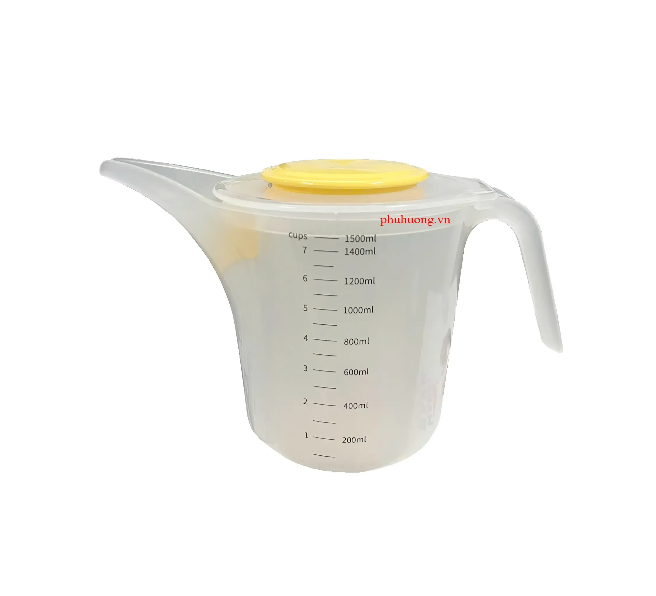 Ca nhựa đánh trứng và kem có nắp 1500ml
