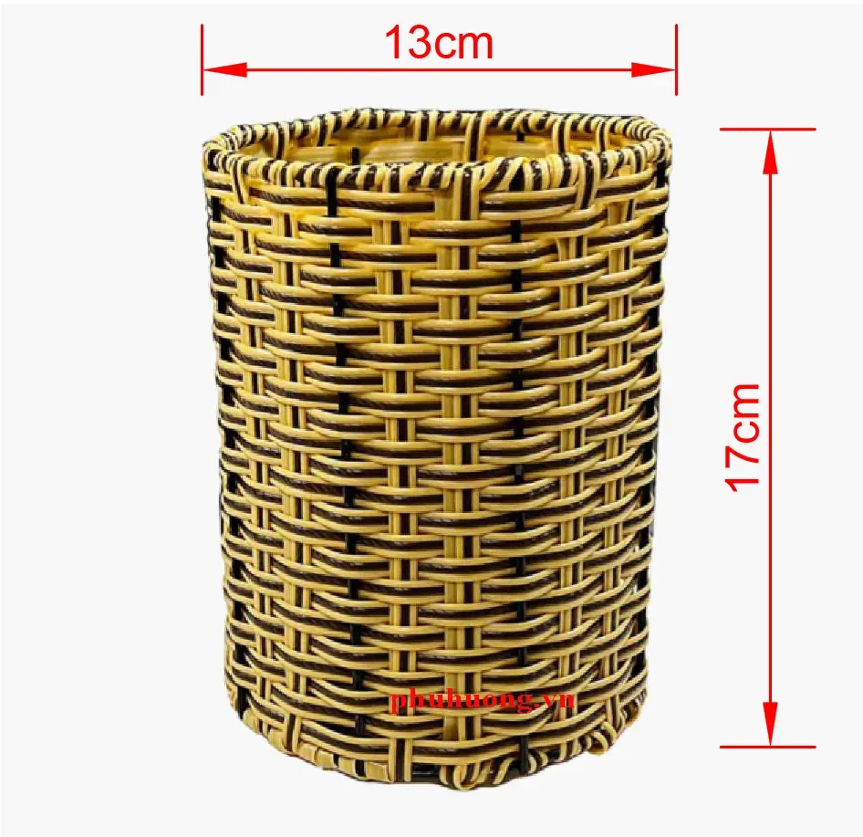 Khay mây tròn đại Dxh: 13x17cm