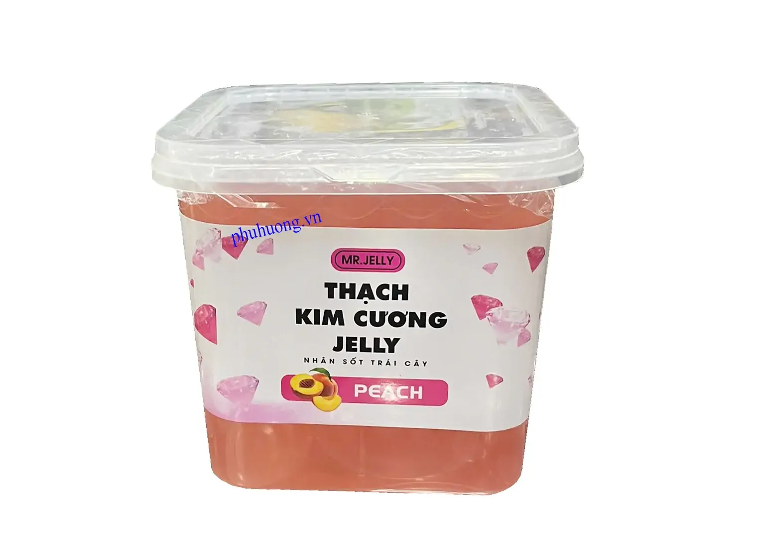 Thạch kim cương nhân sốt trái cây ĐÀO 2kg