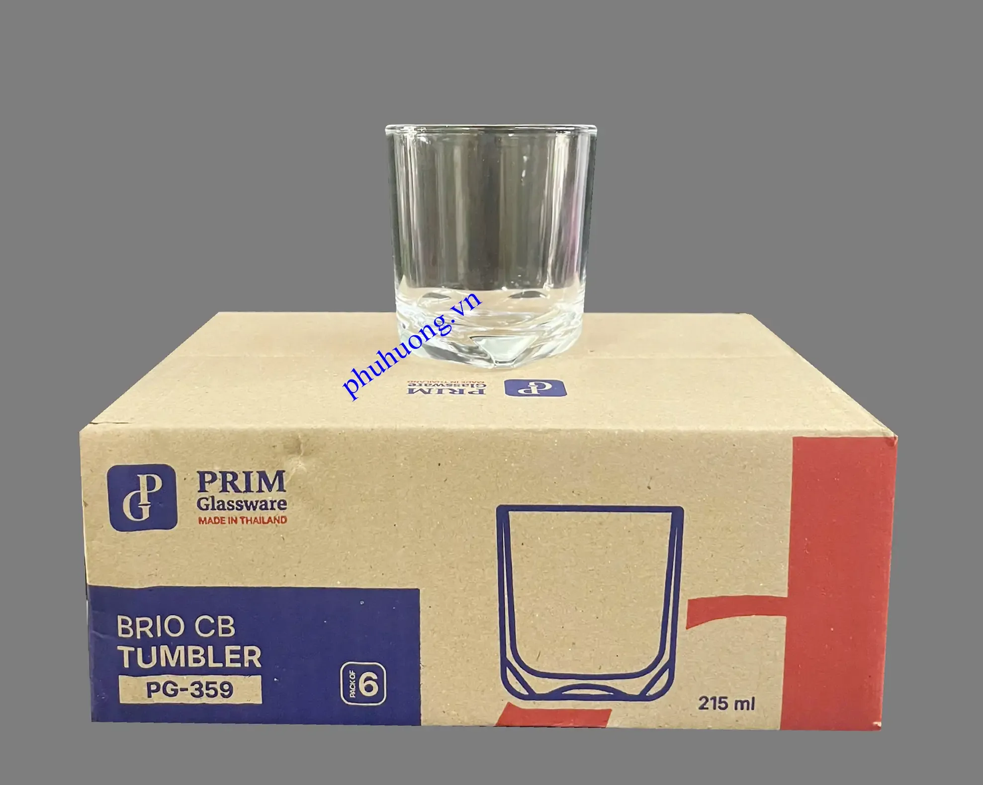 Ly thủy tinh PG-359 - 215ml - Lố 12 cái