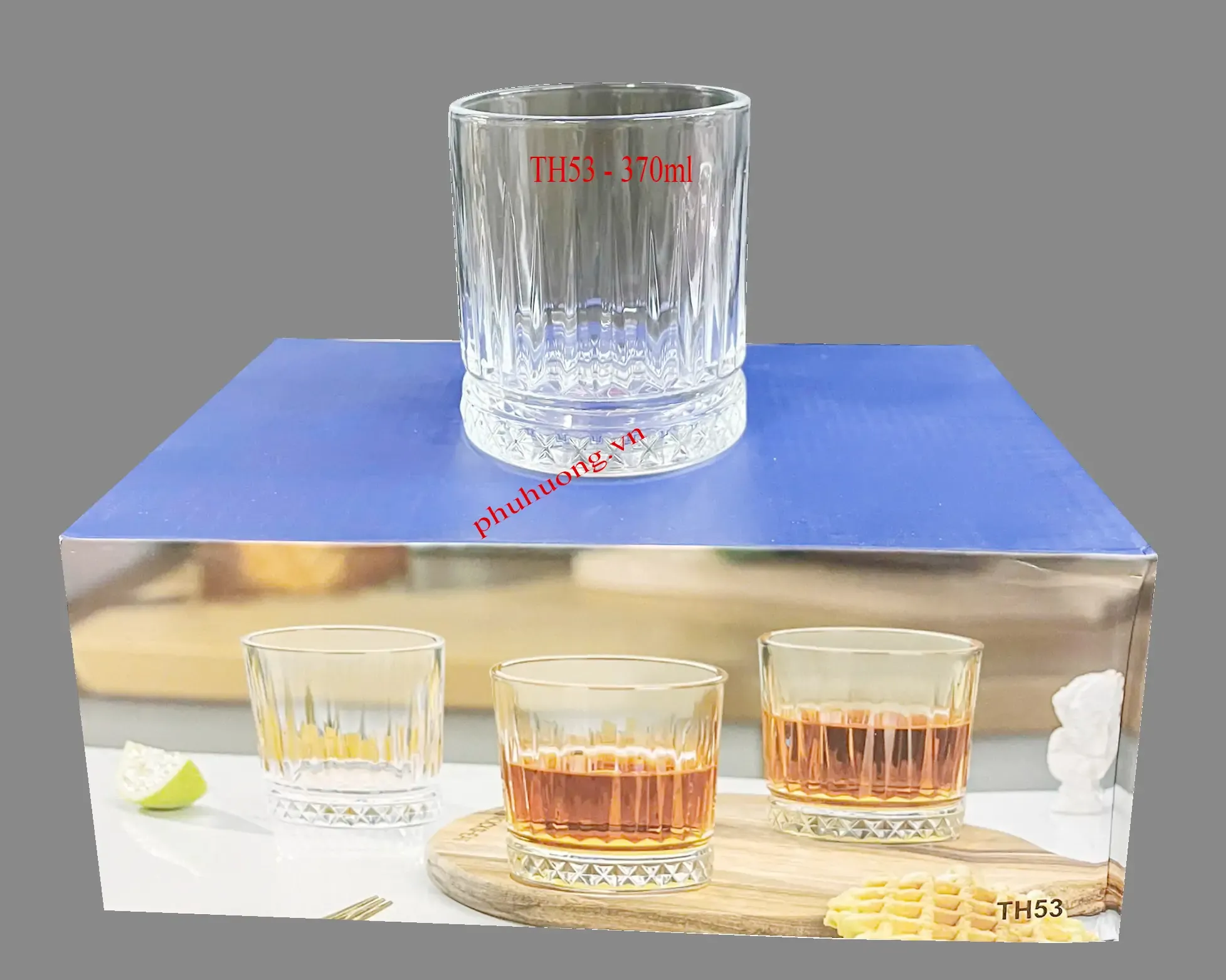 Ly thủy tinh không quai 390ml TH53 - Lố 12 cái