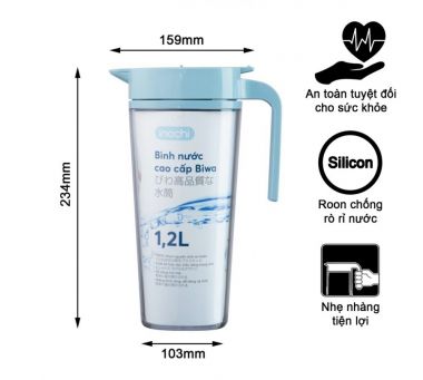 Bình nước cao cấp Biwa 1.2L