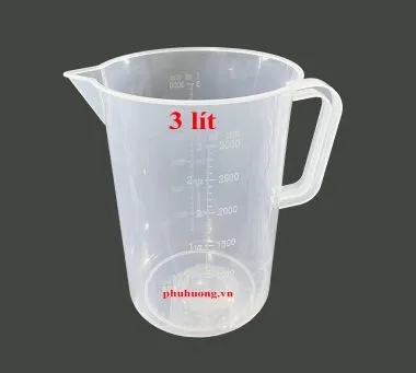 Ca đong nhựa có vạch chia 3 Lít (nhựa trong không nắp)