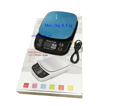 Cân tiểu ly chống nước cao cấp Max 5kg, dùng sạc UBS
