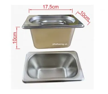 Khay inox 1/9xH100 có nắp