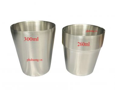 Ly 2 lớp viền giữa inox 304 - 260ml