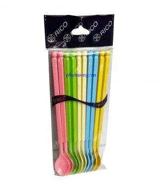 Muỗng cán vuông viên bi đục RICO (10 cái/bịch)