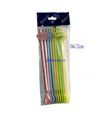 Muỗng khuấy vương miện đục dài 22cm - 10 cái