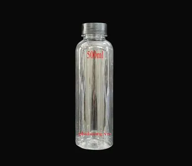 Chai nhựa tròn 500ml miệng rộng - 10c