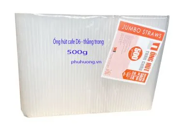 Ống hút D6 thẳng trong - 500g 