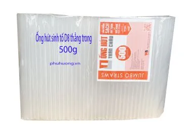 Ống hút D8 thẳng trong - 500g 