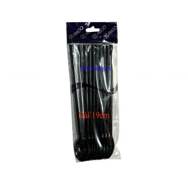 Muỗng cà phê kiểu Thái RICO đen (10 cái/ bịch) 20cm