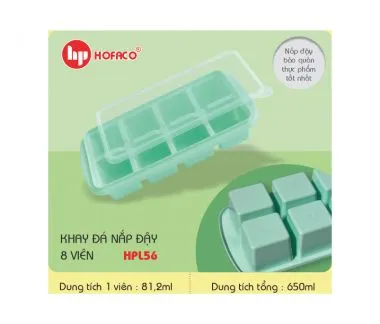 Khay đá nắp đậy 8 viên HPL56