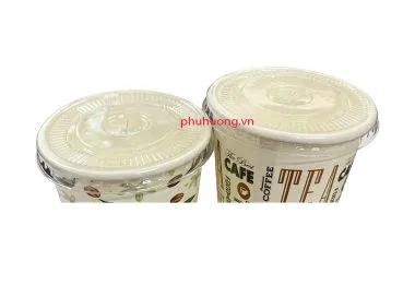 Nắp bằng ly giấy, trong D90 - 50c