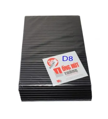 Ống hút D8 thẳng, đen 500g
