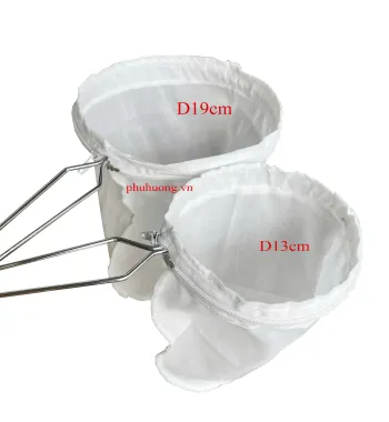 Vợt lọc trà cỡ trung (bao gòm túi vải) 19cm