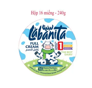 Phô mai Labanita hộp 16 miếng - 240 gram