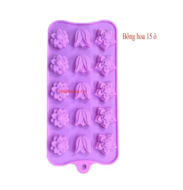 Khuôn silicon bông 15 ô
