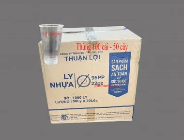 Ly Nhựa PP D95 - 22oz - 650ml - Thùng 1000 cái