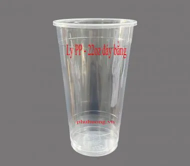 Ly Nhựa 650ml PP đáy bằng - dùng nắp D95 - 22oz loại 1 - 50 cái