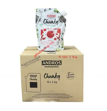 Mứt Chunky vải & hoa hồng 1kg - Thùng 8 bịch  (Lychee Rose)