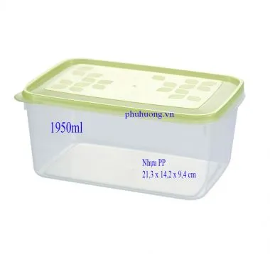 Hộp bầu 1950ml nhựa PP*40