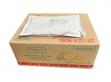 Nước cốt dừa Thái THAVEEROS 1000ml - Thùng 10 túi 1L