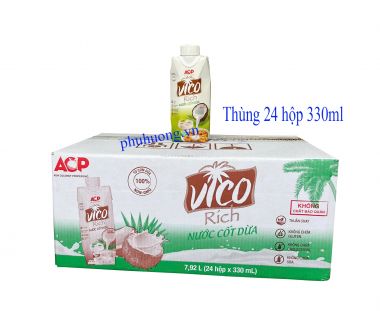 Nước cốt dừa Vico Rich 330ml - THÙNG 24 HỘP 330ML