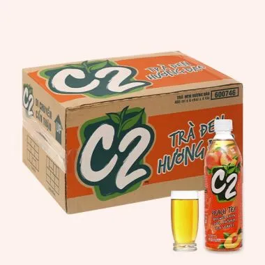 Trà xanh C2 đào - Thùng 24 chai