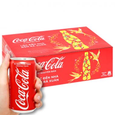 Nước Coca cola lon - thùng 24 lon