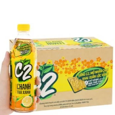 Nước trà xanh C2 435ml - thùng 24 chai
