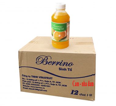 Sinh tố Berrino cam nha đam - Thùng 12 chai
