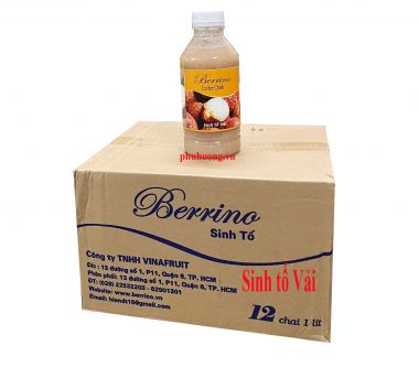 Sinh tố Berrino vải - Thùng 12 chai