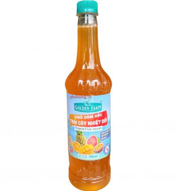Siro TRÁI CÂY NHIỆT ĐỚI ĐẬM ĐẶC Golden Farm 700ml