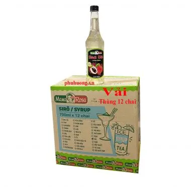 Siro Golden Farm vải 700ml - Thùng 12 chai