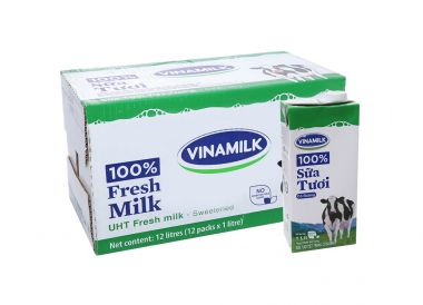 Sữa tươi Vinamilk 1L có đường - thùng