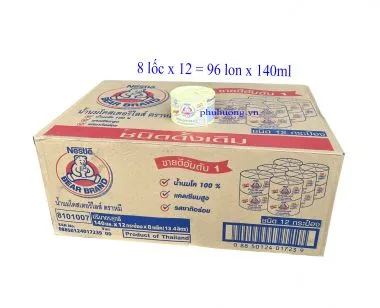 Sữa nestle bearbrand 8(12X140ml) (sữa gấu) - Thùng 96 lon