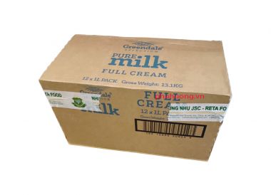 Sữa tươi tiệt trùng nguyên kem Greendale - thùng 12 hộp