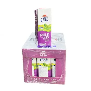 Sữa Tươi Happy Barn Ba Lan hộp 1L - Thùng 12 hộp