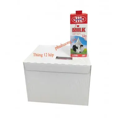 Sữa tươi UHT 1 lít/hộp hiệu Mlekovita - Thùng 12 hộp