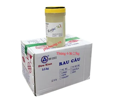 Thạch 3Q trắng 2,5kg Dou Xian - Thùng 6 hũ