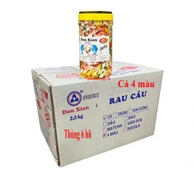 Cá 4 màu 2.5kg Douxian - Thùng 6 hũ