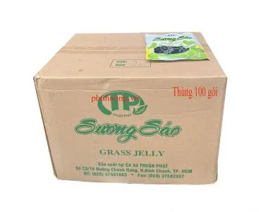 Thạch sương sáo đen Thuận Phát - Thùng 100 gói 50g