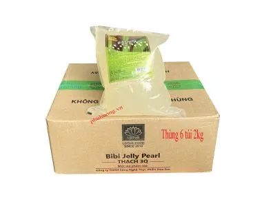 Thạch 3q BIbi jelly TRẮNG 2kg - Thùng 6 túi