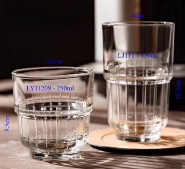 Ly thủy tinh LJ11T (sọc 2 tầng) - 330ml