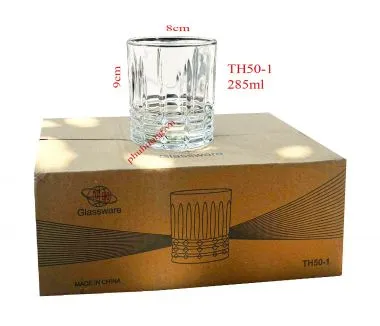 Ly thủy tinh không quai 285ML (TH50-1 - 6 lố/t)