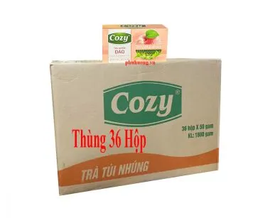 Trà cozy túi lọc đào - Thùng 36 hộp