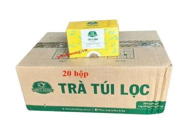 Trà ô long túi lọc Phúc Long - Thùng 20 hộp